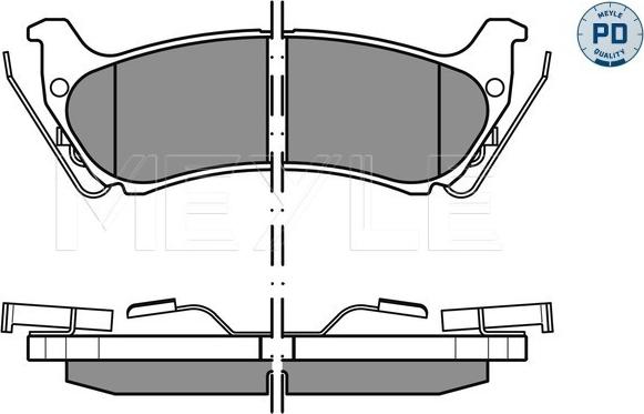 Meyle 025 231 9017/PD - Гальмівні колодки, дискові гальма autocars.com.ua