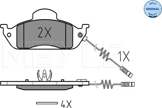 Meyle 025 231 9317/W - Тормозные колодки, дисковые, комплект avtokuzovplus.com.ua