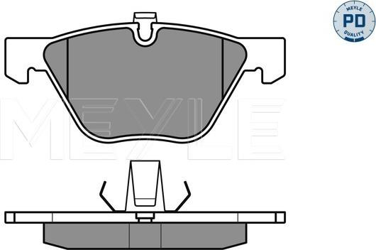 Meyle 025 233 1320/PD - Гальмівні колодки, дискові гальма autocars.com.ua