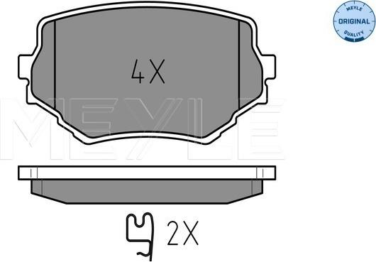 Meyle 025 233 1414/W - Гальмівні колодки, дискові гальма autocars.com.ua