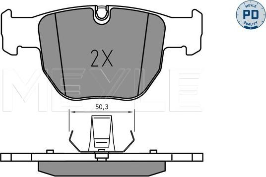 Meyle 025 233 9719/PD - Гальмівні колодки, дискові гальма autocars.com.ua