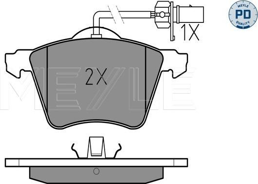 Meyle 025 234 1819/PD - Гальмівні колодки, дискові гальма autocars.com.ua