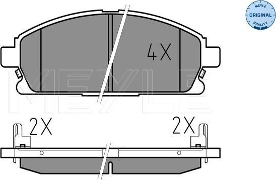 Meyle 025 234 2016/W - Тормозные колодки, дисковые, комплект autodnr.net