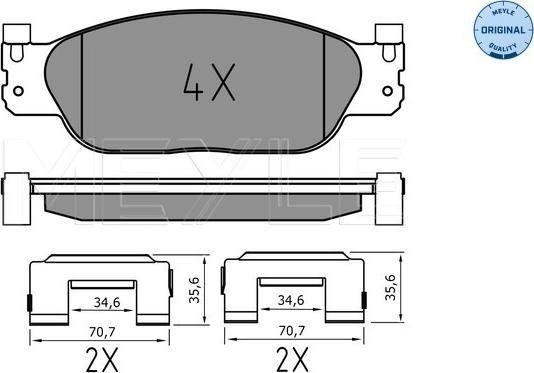 Meyle 025 234 2318 - Гальмівні колодки, дискові гальма autocars.com.ua