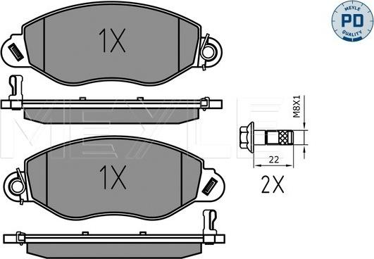 Meyle 025 234 3418/PD - Тормозные колодки, дисковые, комплект avtokuzovplus.com.ua