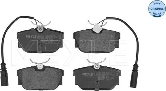 Meyle 025 234 4616/W - Тормозные колодки, дисковые, комплект avtokuzovplus.com.ua