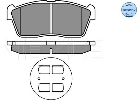 Meyle 025 235 0715 - Тормозные колодки, дисковые, комплект avtokuzovplus.com.ua