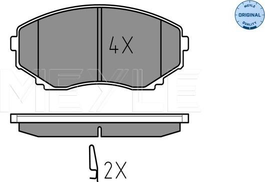 Meyle 025 235 1516/W - Гальмівні колодки, дискові гальма autocars.com.ua