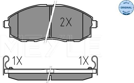 Meyle 025 235 3617/W - Гальмівні колодки, дискові гальма autocars.com.ua