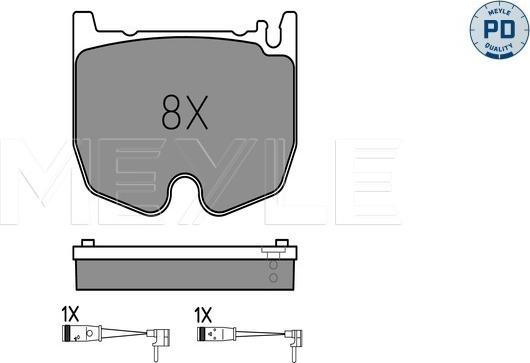 Meyle 025 235 4117/PD - Гальмівні колодки, дискові гальма autocars.com.ua