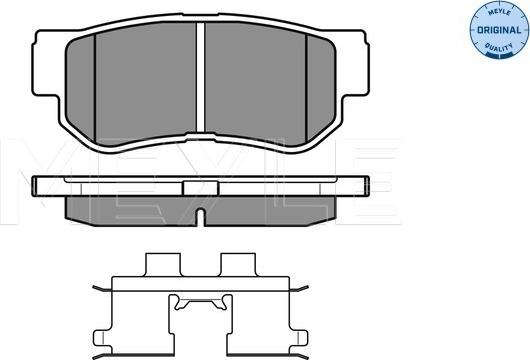 Meyle 025 235 4314/W - Гальмівні колодки, дискові гальма autocars.com.ua