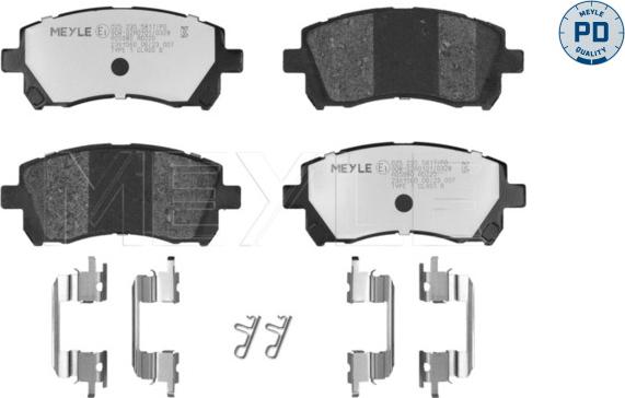 Meyle 025 235 5817/PD - Тормозные колодки, дисковые, комплект autodnr.net