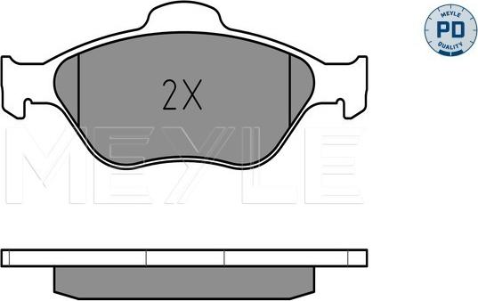 Meyle 025 236 0418/PD - Тормозные колодки, дисковые, комплект avtokuzovplus.com.ua