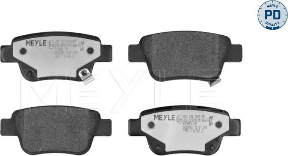 Meyle 025 236 2016/PD - Тормозные колодки, дисковые, комплект avtokuzovplus.com.ua