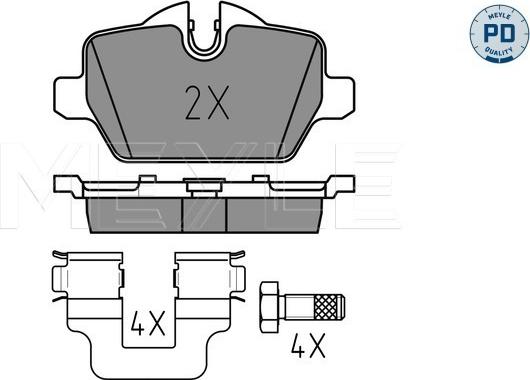 Meyle 025 236 2316/PD - Тормозные колодки, дисковые, комплект autodnr.net