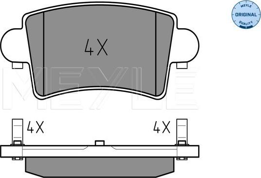 Meyle 025 236 6916 - Гальмівні колодки, дискові гальма autocars.com.ua