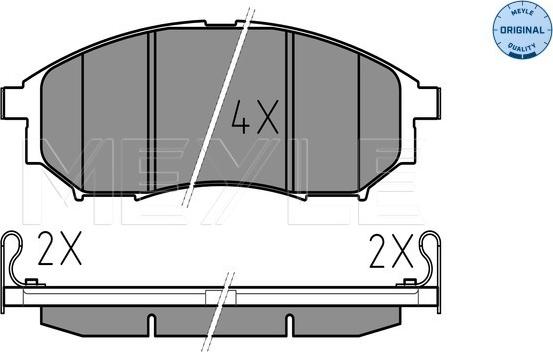 Meyle 025 236 9816/W - Гальмівні колодки, дискові гальма autocars.com.ua