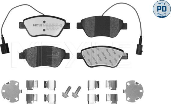 Meyle 025 237 0617/PD - Тормозные колодки, дисковые, комплект autodnr.net