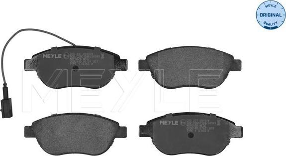 Meyle 025 237 0919/W - Тормозные колодки, дисковые, комплект avtokuzovplus.com.ua