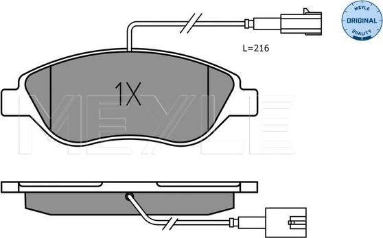 Meyle 025 237 1119 - Тормозные колодки, дисковые, комплект autodnr.net