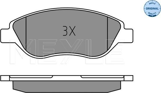 Meyle 025 237 1119 - Тормозные колодки, дисковые, комплект autodnr.net