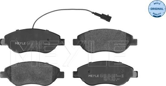 Meyle 025 237 1218/W - Гальмівні колодки, дискові гальма autocars.com.ua