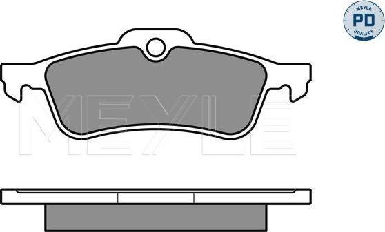 Meyle 025 237 1616/PD - Гальмівні колодки, дискові гальма autocars.com.ua