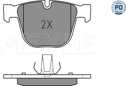 Meyle 025 237 3017/PD - Тормозные колодки, дисковые, комплект avtokuzovplus.com.ua