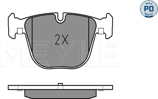 Meyle 025 237 3116/PD - Тормозные колодки, дисковые, комплект avtokuzovplus.com.ua