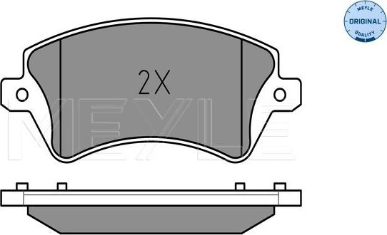 Meyle 025 237 6617/W - Тормозные колодки, дисковые, комплект avtokuzovplus.com.ua