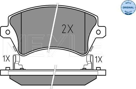 Meyle 025 237 6617/W - Тормозные колодки, дисковые, комплект avtokuzovplus.com.ua