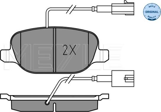 Meyle 025 238 1118 - Тормозные колодки, дисковые, комплект avtokuzovplus.com.ua