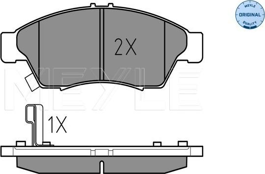 Meyle 025 238 1716/W - Гальмівні колодки, дискові гальма autocars.com.ua