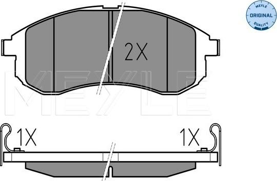 Meyle 025 238 7914/W - Гальмівні колодки, дискові гальма autocars.com.ua