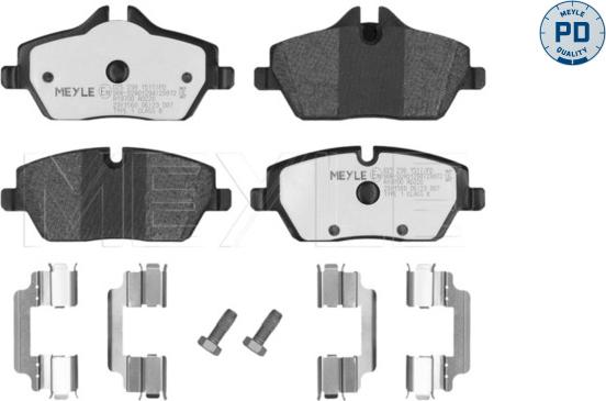 Meyle 025 239 1517/PD - Тормозные колодки, дисковые, комплект autodnr.net