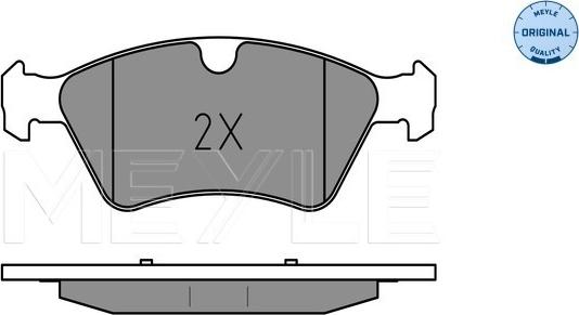 Meyle 025 239 2221 - Гальмівні колодки, дискові гальма autocars.com.ua