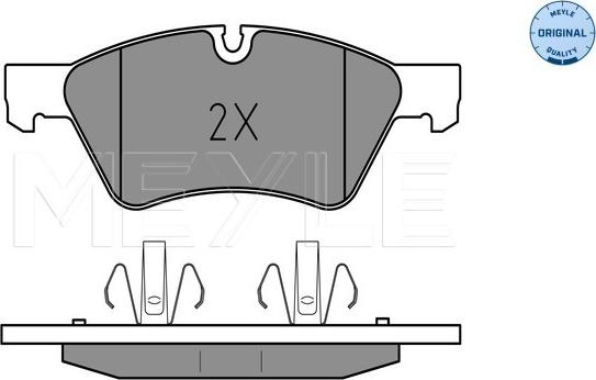 Meyle 025 239 2221 - Гальмівні колодки, дискові гальма autocars.com.ua