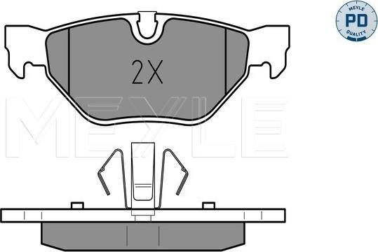 Meyle 025 239 2617/PD - Гальмівні колодки, дискові гальма autocars.com.ua