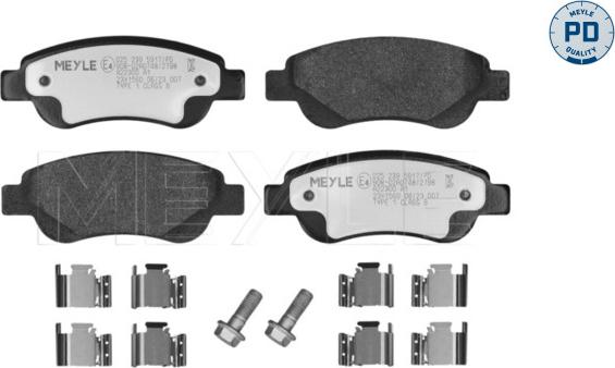 Meyle 025 239 5917/PD - Тормозные колодки, дисковые, комплект autodnr.net