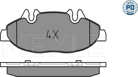 Meyle 025 240 0720/PD - Тормозные колодки, дисковые, комплект avtokuzovplus.com.ua