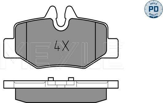 Meyle 025 240 0817/PD - Тормозные колодки, дисковые, комплект avtokuzovplus.com.ua