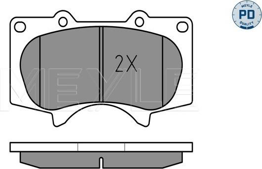 Meyle 025 240 2417/PD - Гальмівні колодки, дискові гальма autocars.com.ua