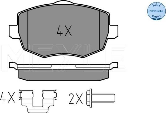 Meyle 025 240 7316 - Гальмівні колодки, дискові гальма autocars.com.ua