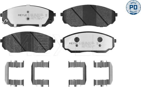 Meyle 025 240 9217/PD - Тормозные колодки, дисковые, комплект autodnr.net