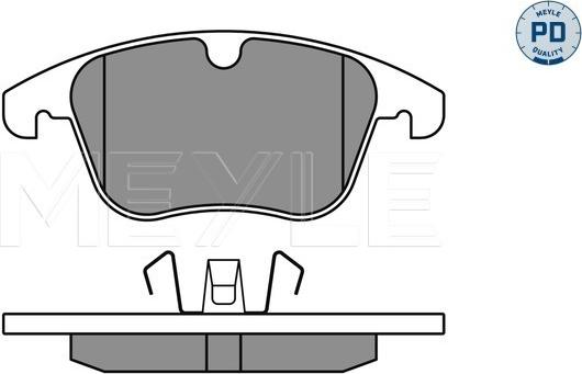 Meyle 025 241 2319/PD - Гальмівні колодки, дискові гальма autocars.com.ua