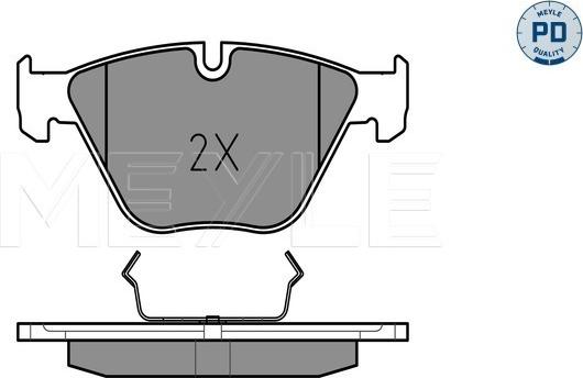 Meyle 025 241 6120/PD - Гальмівні колодки, дискові гальма autocars.com.ua