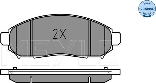 Meyle 025 242 2716/W - Гальмівні колодки, дискові гальма autocars.com.ua