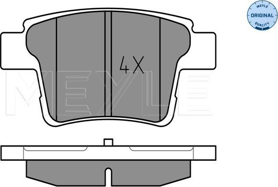 Meyle 025 242 6017 - Тормозные колодки, дисковые, комплект avtokuzovplus.com.ua