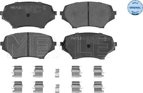 Meyle 025 242 9714/W - Тормозные колодки, дисковые, комплект autodnr.net