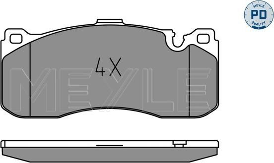 Meyle 025 243 1617/PD - Тормозные колодки, дисковые, комплект avtokuzovplus.com.ua